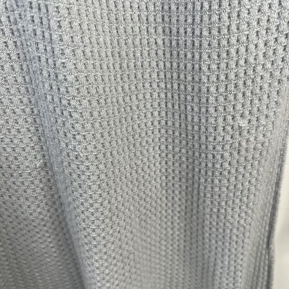 Free People Sz XS Ventura Thermal Top Waffle Knit‎ Long Sleeve Sky Blue High Low - Picture 11 of 12